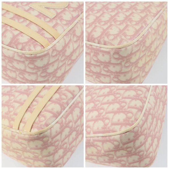 Christian Dior Trotter Canvas Shoulder Bag PVC Pink Silver Auth gh1100 - Picture 14 of 16